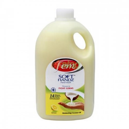 Fem Soft Handz Hand Wash Liquid, 5 Ltr (Lemon)